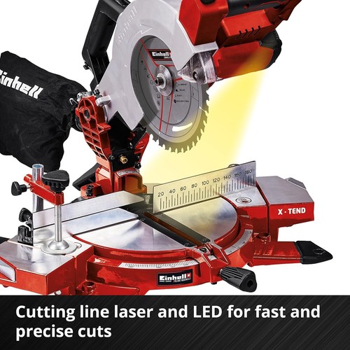 Einhell Power X-Change Cordless Mitre Saw TE-MS 18/210 Li-Solo With Work Table - 第 5/14 張圖片
