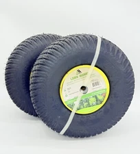 MARASTAR Lawn Mower 6” Air Filled Front Replacement Tires 15x6.00 (2 Pack) 21426