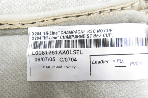 06-08 Jaguar S-Type Rear LOWER Seat LEATHER SKIN --TRIM- SEL VANDEN PLS-- OEM - Picture 9 of 11