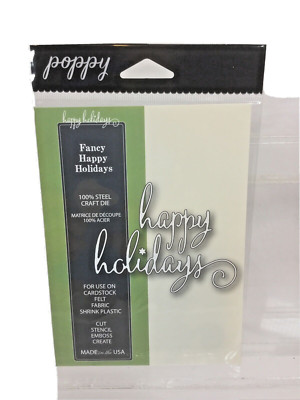 Poppy ''FANCY HAPPY HOLIDAYS'' 1120 craft die for scrapbooking & other crafts