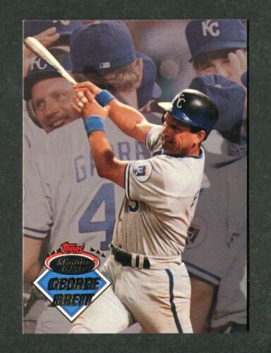 George Brett KC Royals 3,000th Hit A2 1993 Stadium Club MLB Baseball Insert Card - Picture 1 of 2