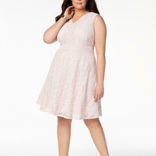 Charter Club Layered Pink Flare Dress NWT Sz 3X