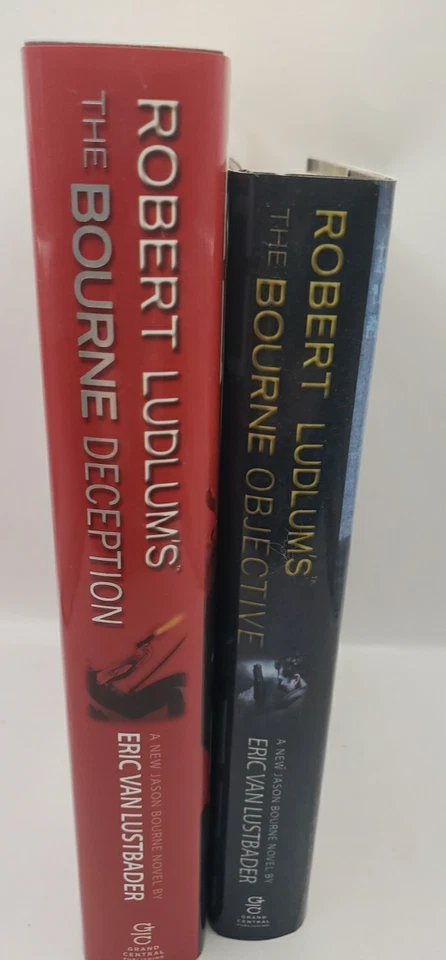 Robert Ludlum 2 x Book Lot Eric VanLustbader Jason Bourne Espionage Fiction HCDJ - Image 3 of 4