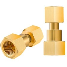 2 Pack Brass CGA-320 to CGA-580 Tank Adapter Welding Gas Regulator Converter ...