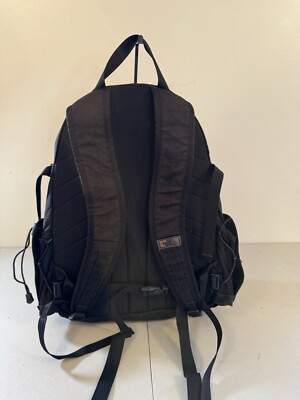 north face all black slingshot backpack The North Face Slingshot Backpack Black Padded Large Compartments Bungee  Cord