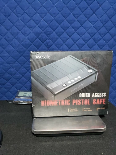 Awesafe with Fingerprint Identification and Biometric Lock One Handgun Capacity