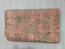 Bohemian Handmade Cotton kantha throw, reversible blanket, quilt gudari throw