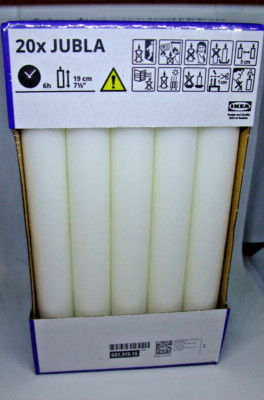 IKEA   Tafelkerzen weiß JUBLA Kerzen 19 cm Stabkerze 20 Stück   NEU OVP  