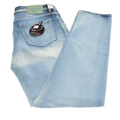Jacob Cohen NWT Jeans Size 38 US In Solid Light Blue Cotton Jacob Cohen NWT Jeans Size 38 US In Solid Light Blue Cotton