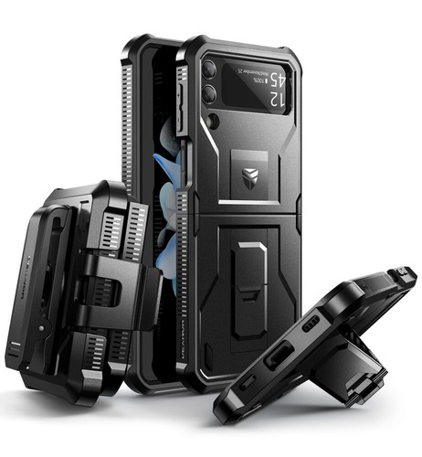 Dexnor for Samsung Galaxy Z Flip 4 Case Heavy Duty Rugged Cover with Kickstand - 第 13/60 張圖片
