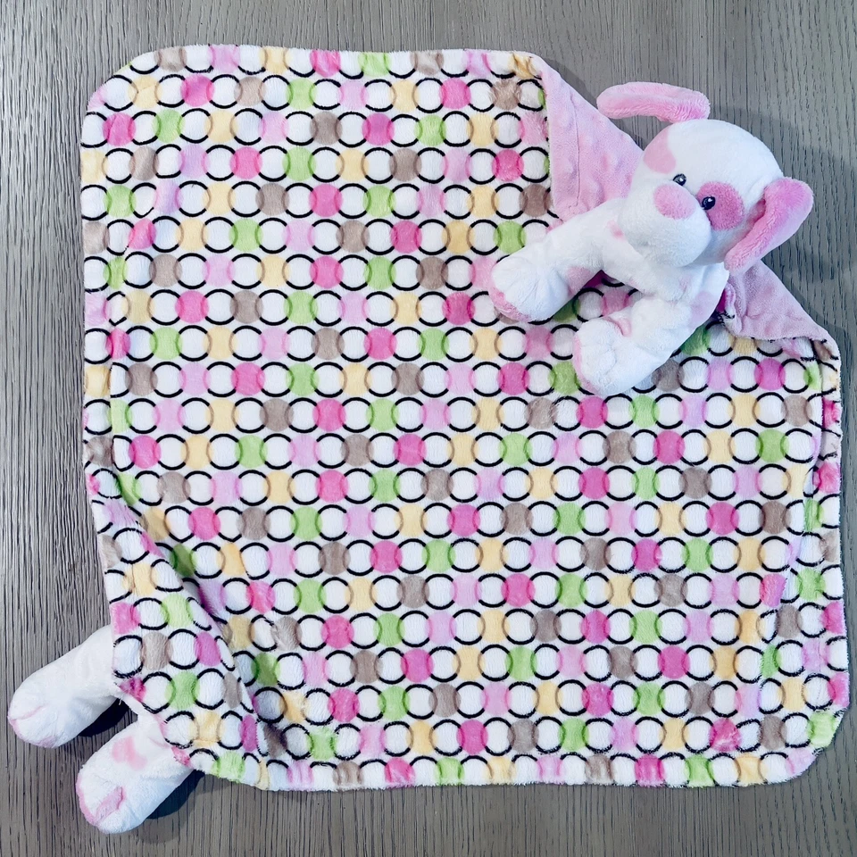 Ty Puppy Puppy Dog Plush Lovey Security Baby Blanket Velour Pink Toy TyLux RARE - Image 3 of 4