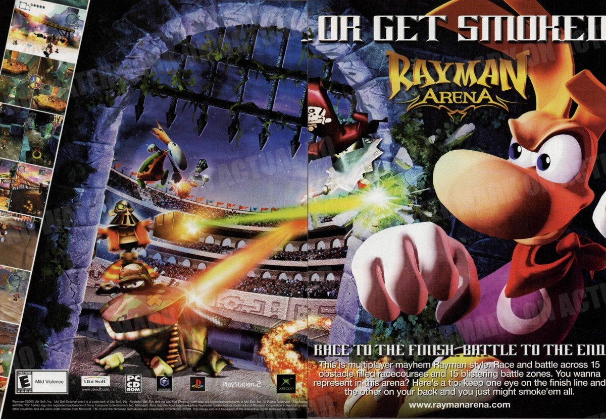 Rayman Arena UbiSoft Trade Print Magazine Ad PS2 Xbox GameCube