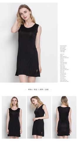 Women’s Silk Pajamas Nightdress,Camisole-Style Skirt with Shoulder Straps,真丝睡衣 - Picture 15 of 15