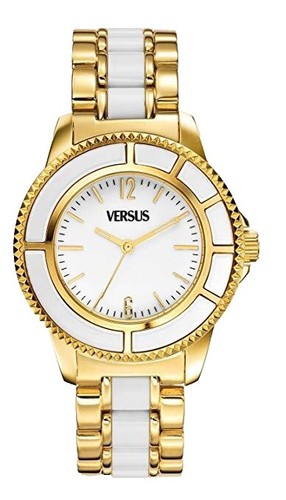 Cream leather band Versus by Versace leather band watch  display picture 3