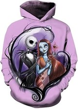 Jack  Sally Nightmare Before Christmas HOODIE All Over Print-Pink