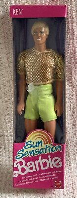 Mattel 1991 Barbie Puppe Neu in Box SUN SENSATION KEN Hot Summer Look #1392