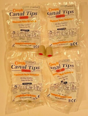 (4) Pairs Comply Canal Foam Tips Original Standard Size for