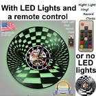 Kaleidoscope vinyl record clock wall decor w/wo Led back light lamp modern art