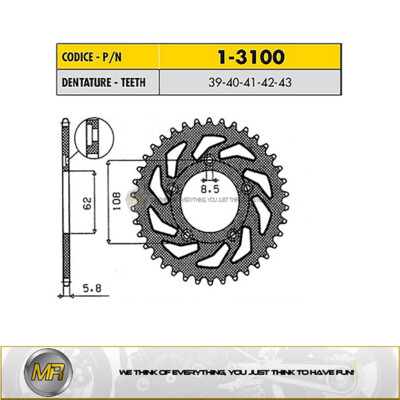 FÜR APRILIA RS 125 VON 1995 BIS 2005 STAHLKRONE SUNSTAR SCHRITT 520 - 43 ZÄHNE