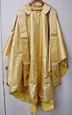 Vintage Hand Made Gold Vestment Chasuble & Stole (#827)