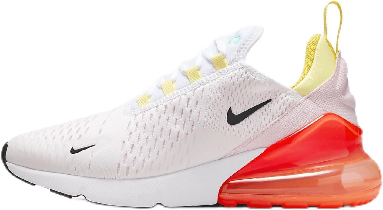 Женские кроссовки Nike Air Max 270 Белый/черный-Ярко-малиновый (FZ3624 100)