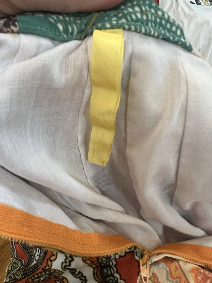 "Falda de retazos perfecta de colección 60-70 Elverhoj de las Indias Occidentales talla pequeña 24 1/2"" cintura" Foto 3 de 4