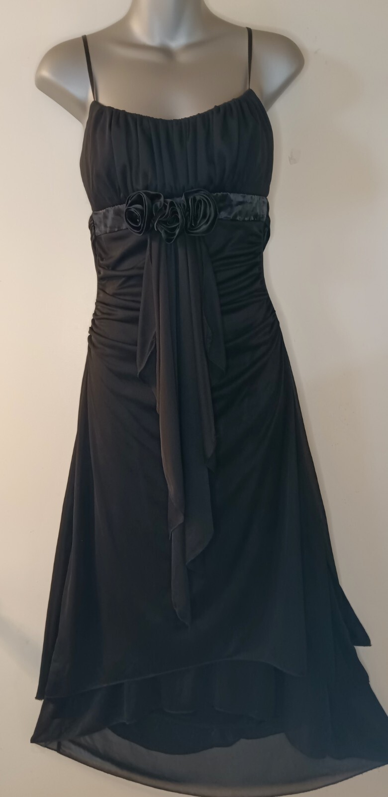 Ruby Rox Evening Dress Black Sheer Waterfall Part… - image 9