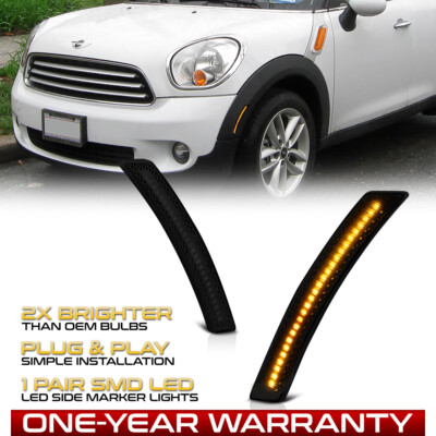 For Mini Cooper R55 R56 R57 R58 R59 R60 Front Amber LED Side Marker Fender Light