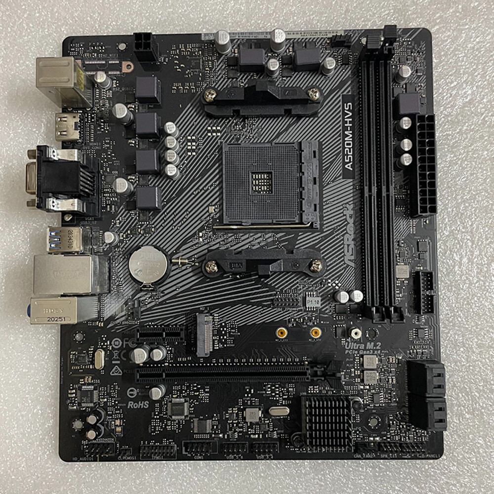 For ASRock A520M-HVS Motherboard Socket AM4 DDR4 VGA+Micro ATX | eBay