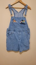 Vintage Mickey Unlimited Denim Overall Shorts Mickey Goofy Donald
