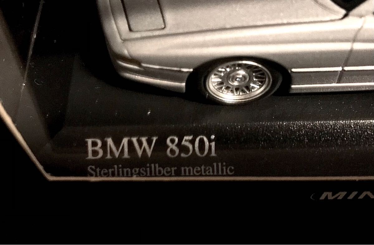 Near Mint Minichamps BMW 850i Sterling Silver Metallic Near Mint Minichamps BMW 850i Sterling Silver Metallic
