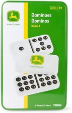 John Deere Dominoes - Double 9 Dominoes Set with John Deere Collector’s Tin