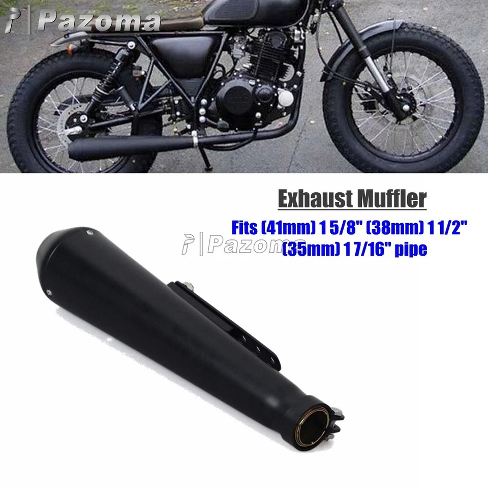 Черные короткие глушители для выхлопной трубы мегафона 1-5/8 дюйма 1-1/2 дюйма 1-7/16 дюйма - Изображение 2 из 4