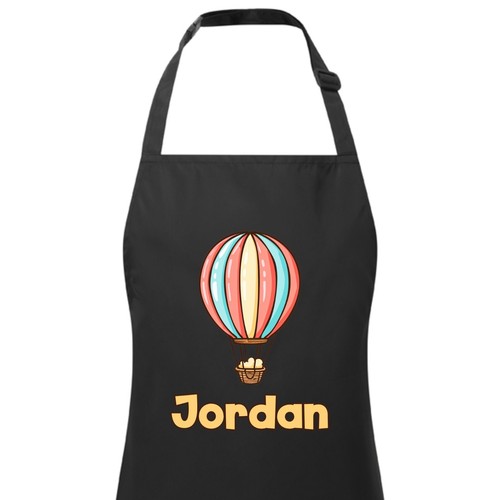 Personalised Any Name Hot Air Balloon Waterproof Kids Apron Craft Bake. Boy Girl - Picture 4 of 12