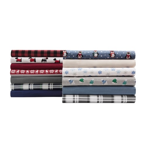Elite Home Products Medium Blue Winter Nights Cotton Flannel