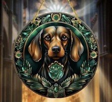 Dackel  Design Sonnenfänger: Hängefenster Plakette Ornament Wohnkultur Geschenk