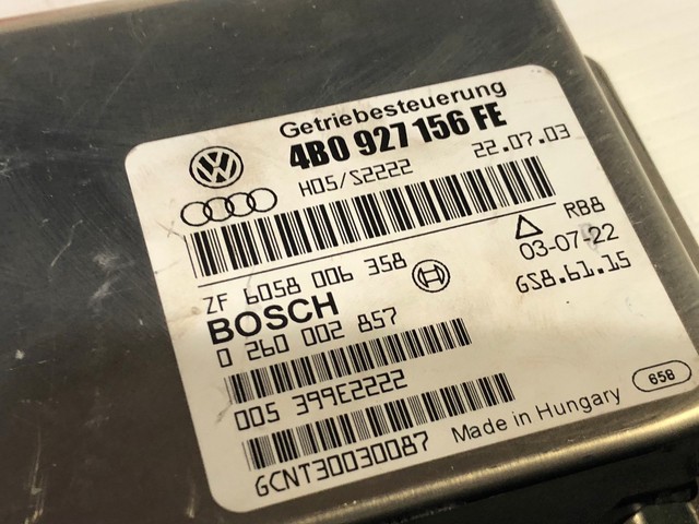 2002 - 2004 Audi A6 Quattro Transmission Control Module Unit 4B0 927