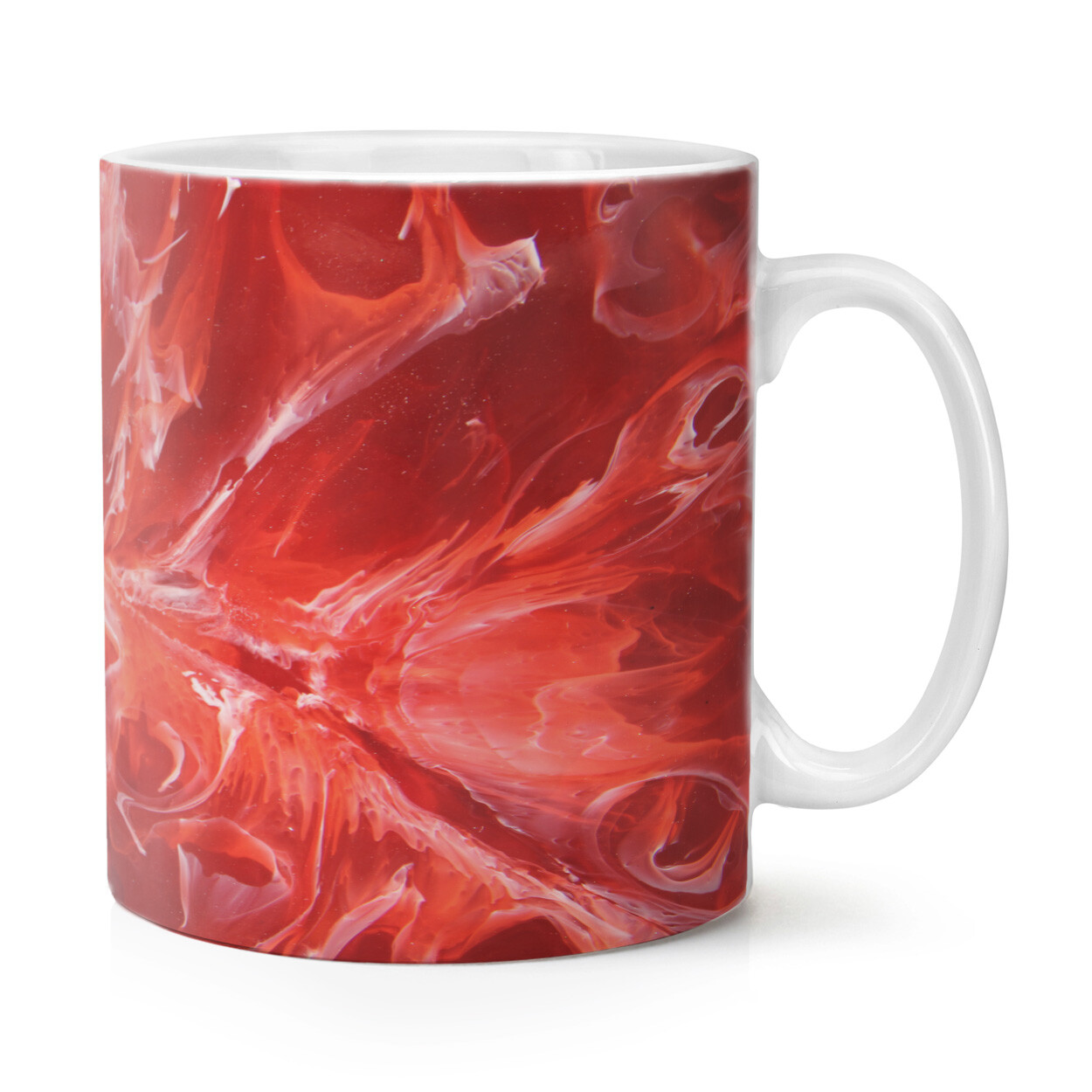Red Marble Effect 10oz Mug Cup