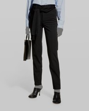  470 Maison Margiela Women's Black Straight-Leg Skinny Pants Size 46