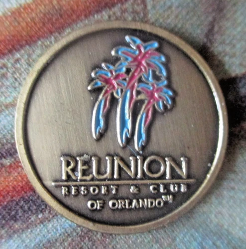 vtg - REUNION RESORT & GOLF CLUB - Golf Ball Marker - Flat Metal - Orlando FL