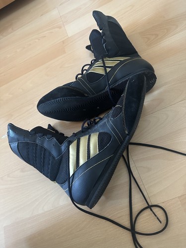 Adidas Tygun Boxschuhe Gr. 48 UK 12 1/2 Originals Gold schwarz Boxen Thai Gym - Bild 3 von 7