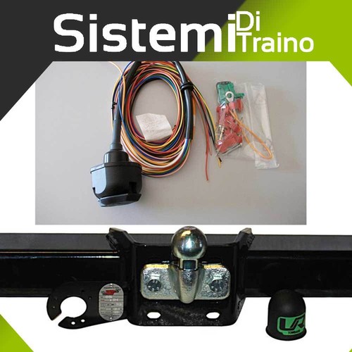 STEINHOF Nuovo gancio di traino estraibile verticale compatibile con Ford Transit Custom furgone/passeggeri 2012-2020 con 7-poli kit elettrico universale