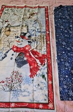 Timeless Treasures Snowman Panel Season's Greetings Fabri Quilt Fabric 39 X 44