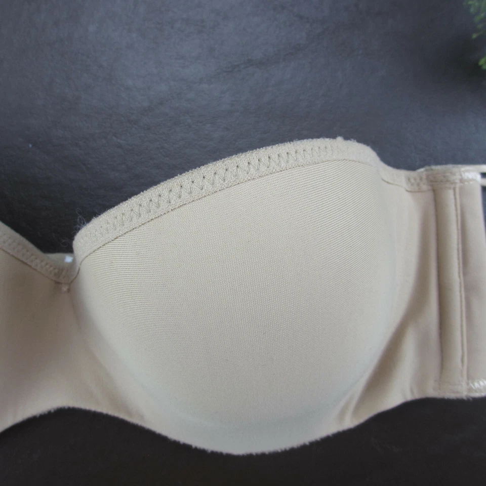 Lilyette Bra 34B Beige Strapless Padded Push-Up Underwire Clasp Back - Image 4 of 4