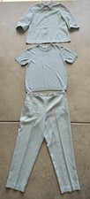 Vintage Alfred Dunner Teal Acrylic Polyester Blazer, Top Pants Set Size M/L