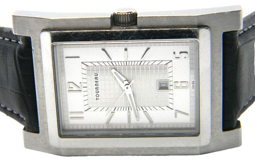 Tourneau Rectangle 12006-T03 Ladies Diamond MOP Steel 26MM  display picture 1