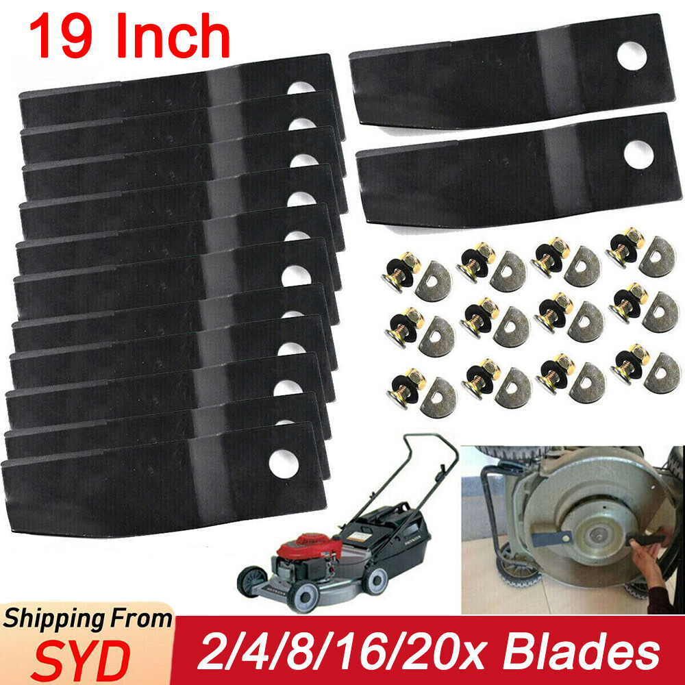 19" Inch Lawn Mower Blades & Bolts Kit for Honda HRU196 HRU197 HRU19D