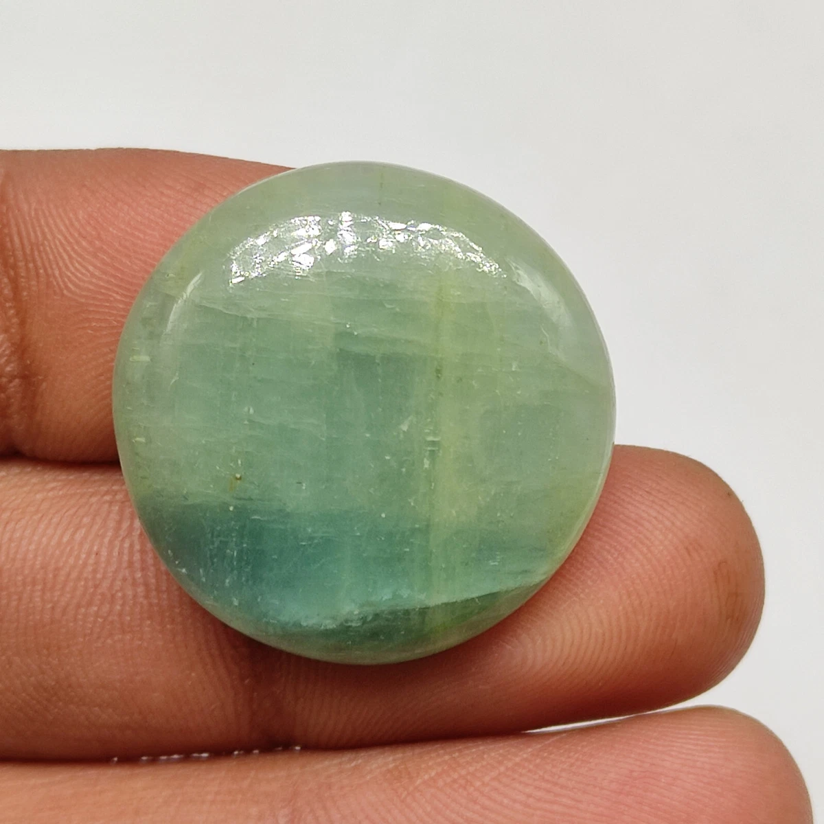 Natural green aquamarine cabochon translucent aquamarine stone for