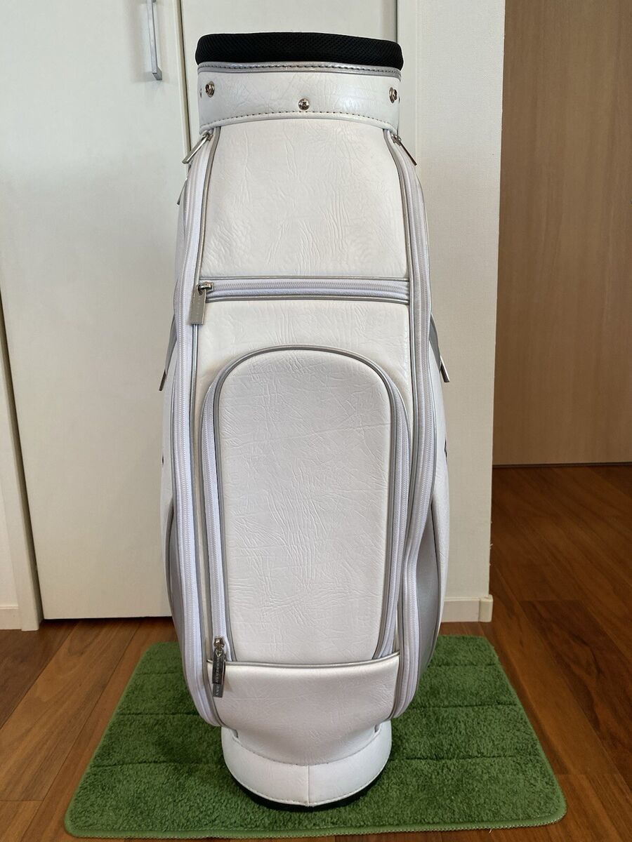 Burberry white/silver golf bag carry cart caddy staff tour Burberry white/silver golf bag carry cart caddy staff tour