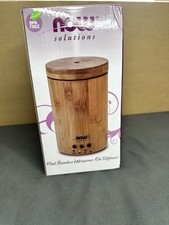 NEW NOW Solutions Real Bamboo Ultrasonic Oil Diffuser Aromatherapy Model 7521